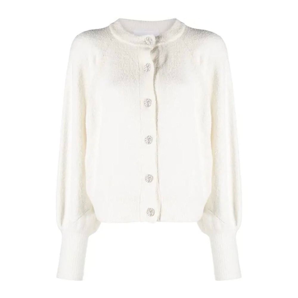 Remain Birger Christensen Danne Knit Cardigan White Designer Long Sleeve Sz US 8